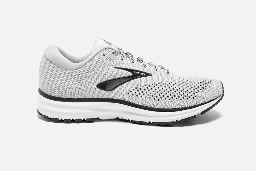 Brooks Men's Revel 2 Road Running Shoes White/Black WPBJ-26105